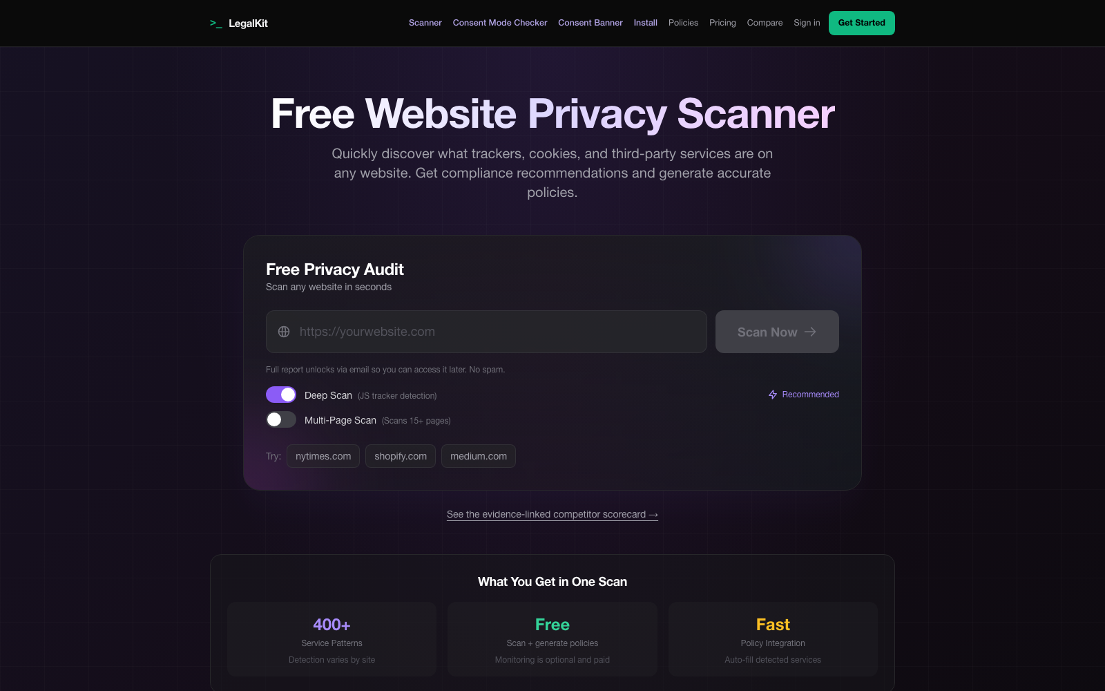 LegalKit scanner screenshot