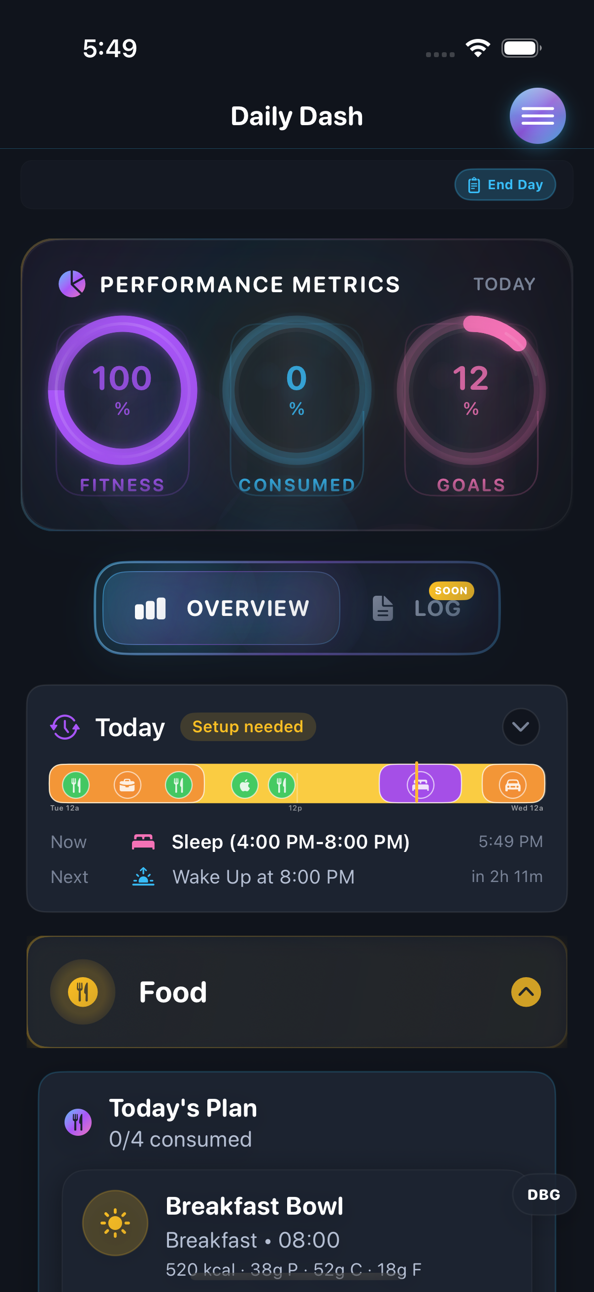 Daily Dash before consume